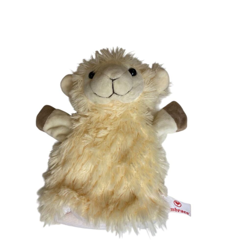Embrace Plush Hand Puppet Sheep Ivory Stuffed Animal